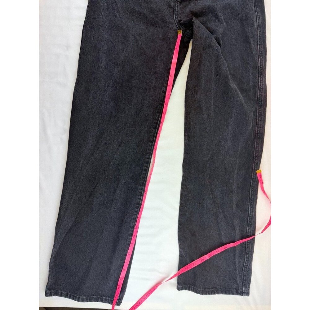 Reformation Womens Black Val 90S Stretch Mid Rise Straight Jeans Size 28 - Picture 9 of 10